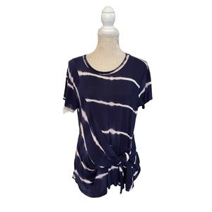 Emilia Striped Tie Dye Knot Top